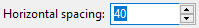 1. Horizontal spacing