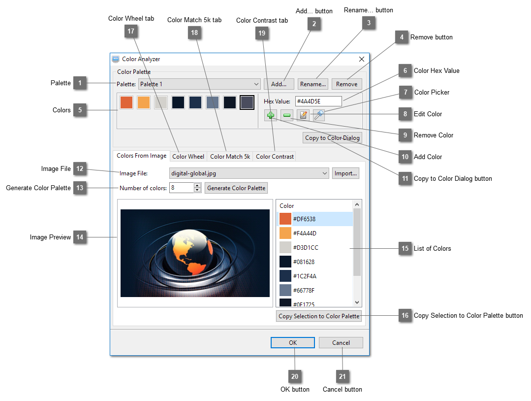 Color Analyzer Dialog