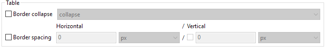 5. Table Border Settings