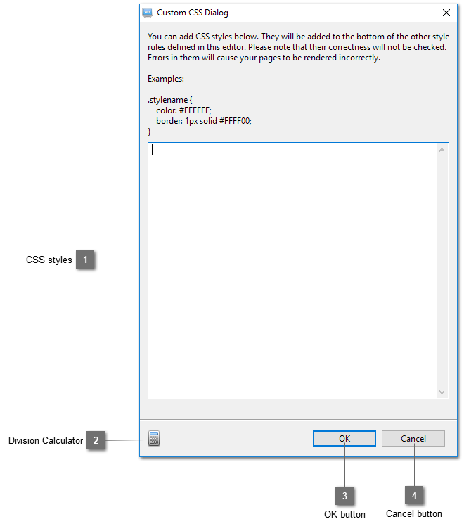 Custom CSS Dialog