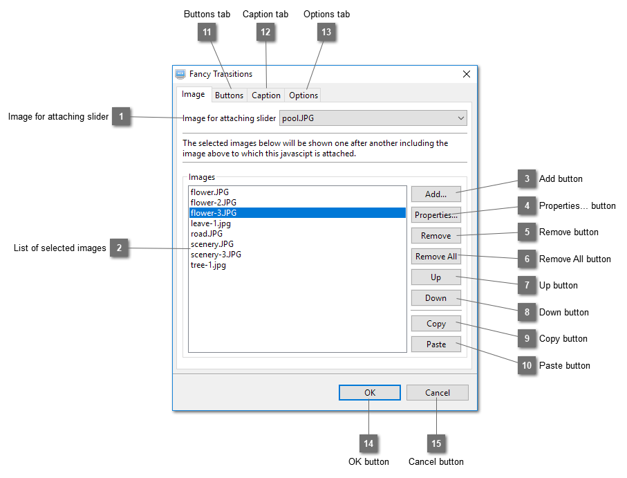 Fancy Transitions Dialog