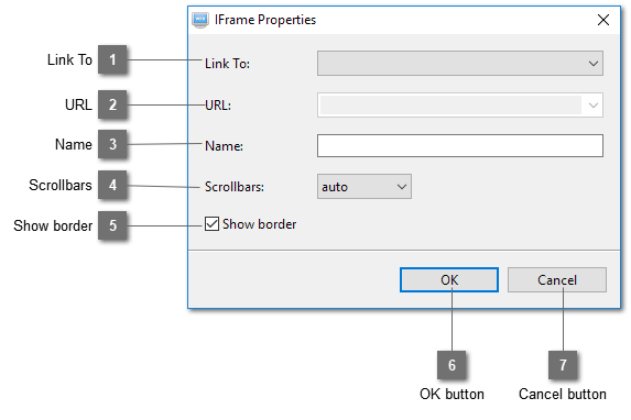 IFrame Properties Dialog