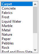 1. List of textures