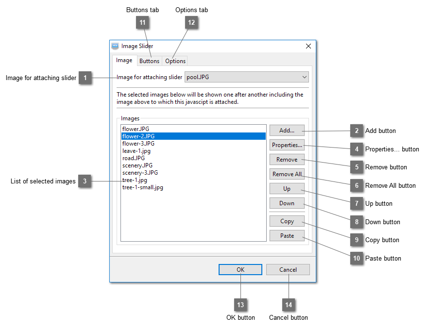 Image Slider Dialog