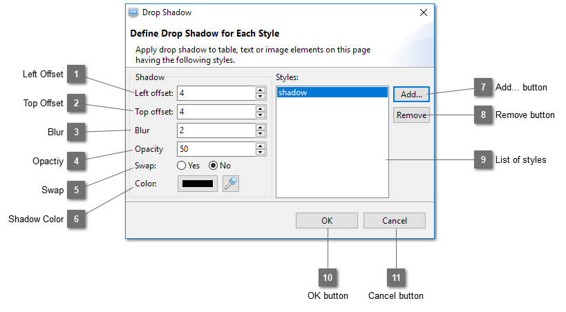 Drop Shadow Dialog