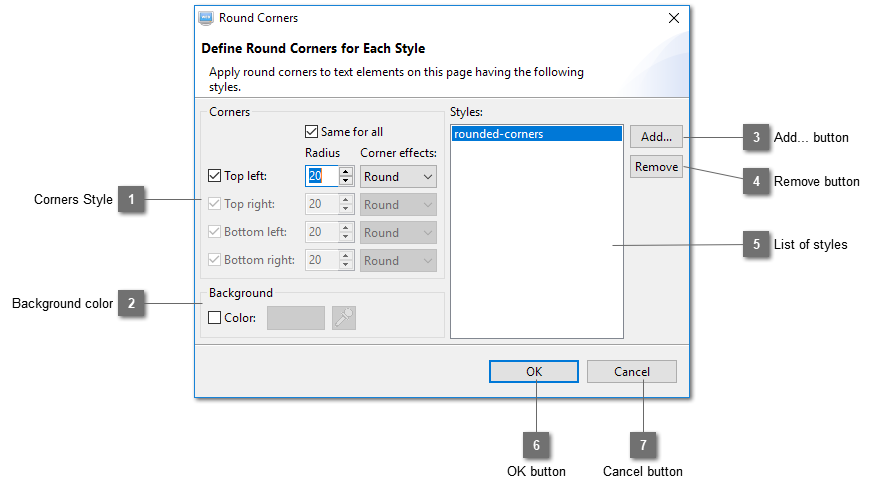 Round Corners Dialog
