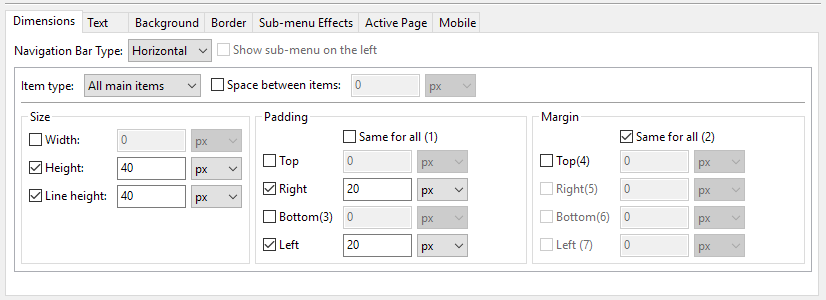 7. Navigation Bar Settings