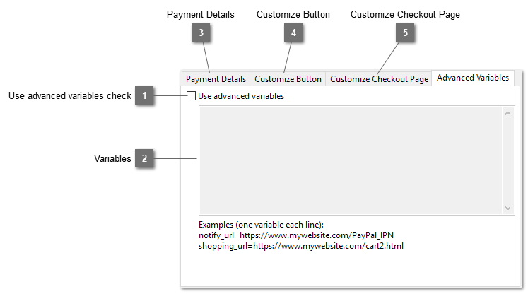 PayPal Add to Cart Button Advanced Variables