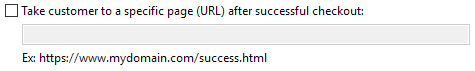 5. Take customer to a specific page (URL) after successful checkout