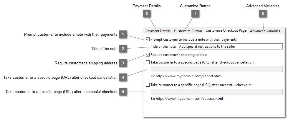 Customize PayPal Add to Cart Button Checkout Page