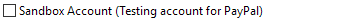 2. Sandbox Account