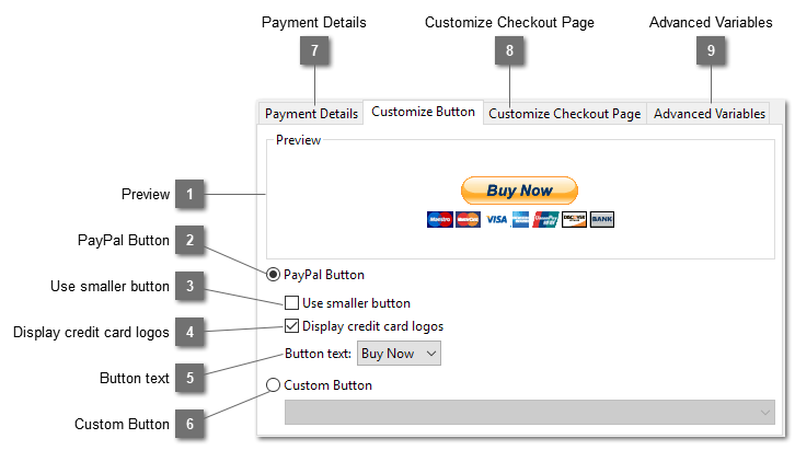Customize PayPal Buy Now Button