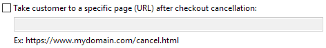 5. Take customer to a specific page (URL) after checkout cancellation