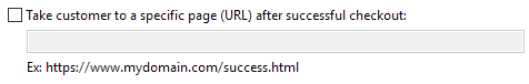 6. Take customer to a specific page (URL) after successful checkout