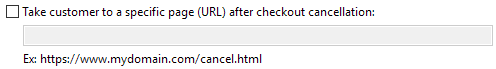 4. Take customer to a specific page (URL) after checkout cancellation