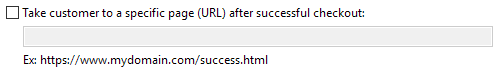 5. Take customer to a specific page (URL) after successful checkout