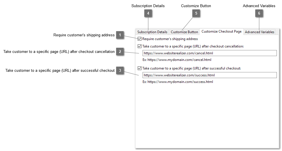 Customize PayPal Subscription Button Checkout Page