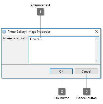 Photo Gallery I Image Properties Dialog