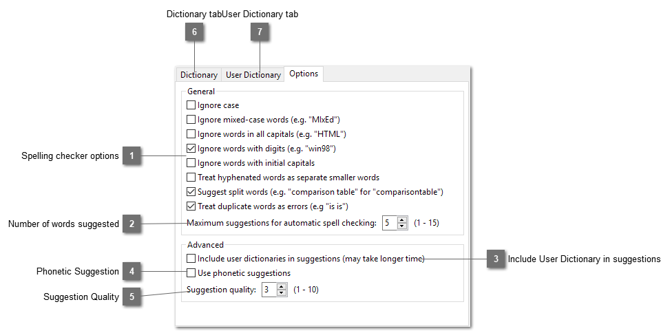 Spelling Checker Options