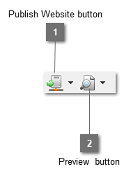 Preview and Publish toolbar