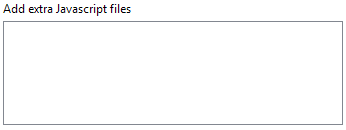 4. Add extra Javascript files list