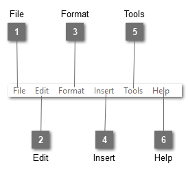 Text Element Editor Main Menu