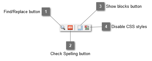 Text Element Search and Spell Checker toolbar