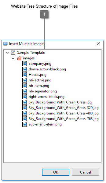 Text Element Insert Multiple Images Dialog