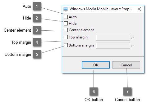 Windows Media Layout Properties Dialog