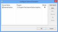 Configure external browsers