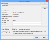 FTP / SFTP / FTPS Publisher
