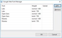 Google Web Font Manager