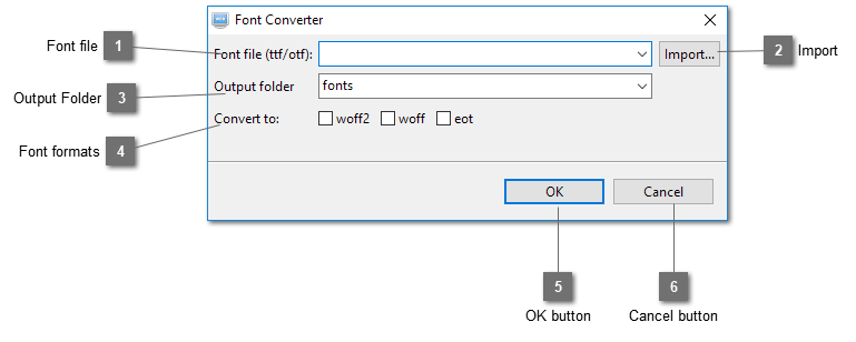 Font Converter Dialog