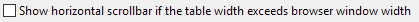 5. Show horizontal scrollbar