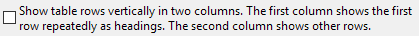 6. Show table rows vertically in two columns